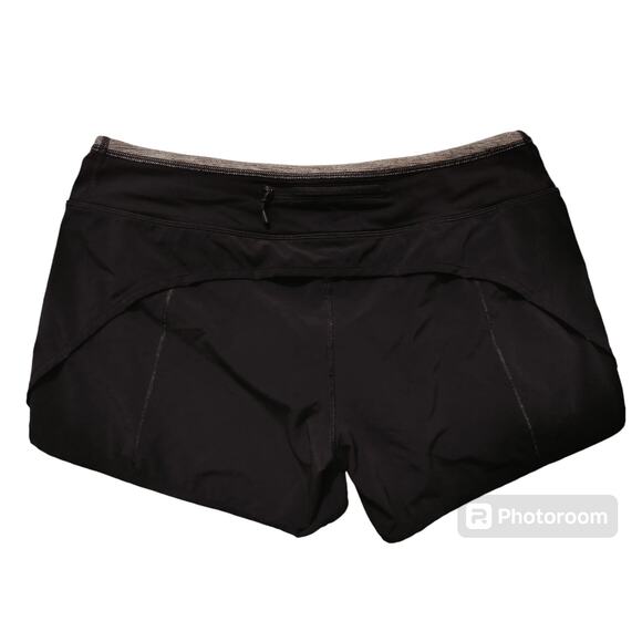 Lululemon run speed up black gray shorts size 8 - Picture 5 of 11